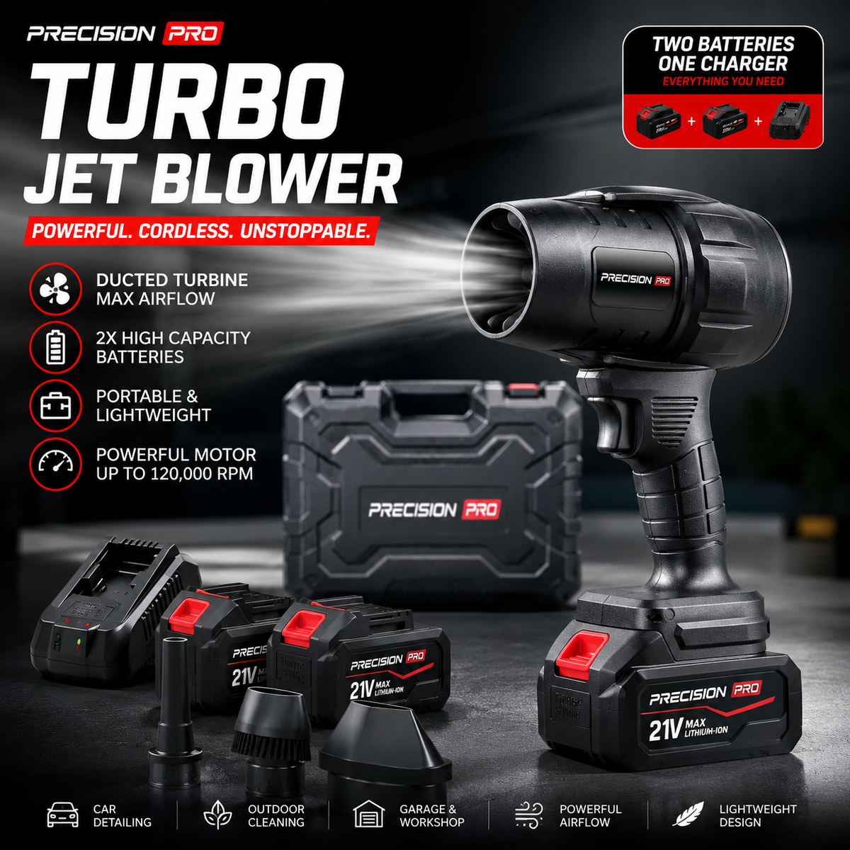 Precision Pro Turbo Jet Blower