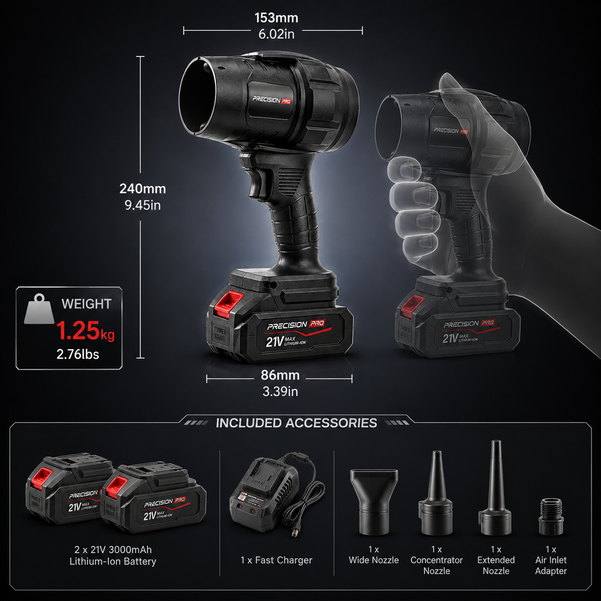 Precision Pro Turbo Jet Blower